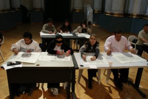 Conceptual Art Workshop for the Blind - Erased Drawing Exercise