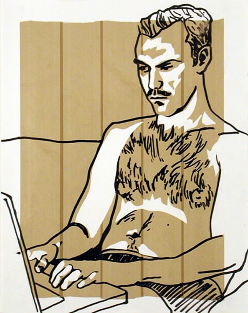 Man at Computer (drawings) - Robert Waters